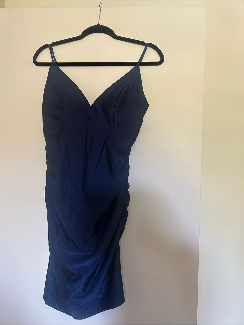 Windsor Navy Spaghetti-Strap Midi Dress